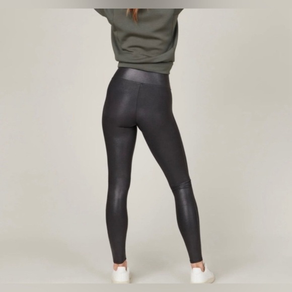SPANX Black Faux Leather Leggings - Picture 11 of 11